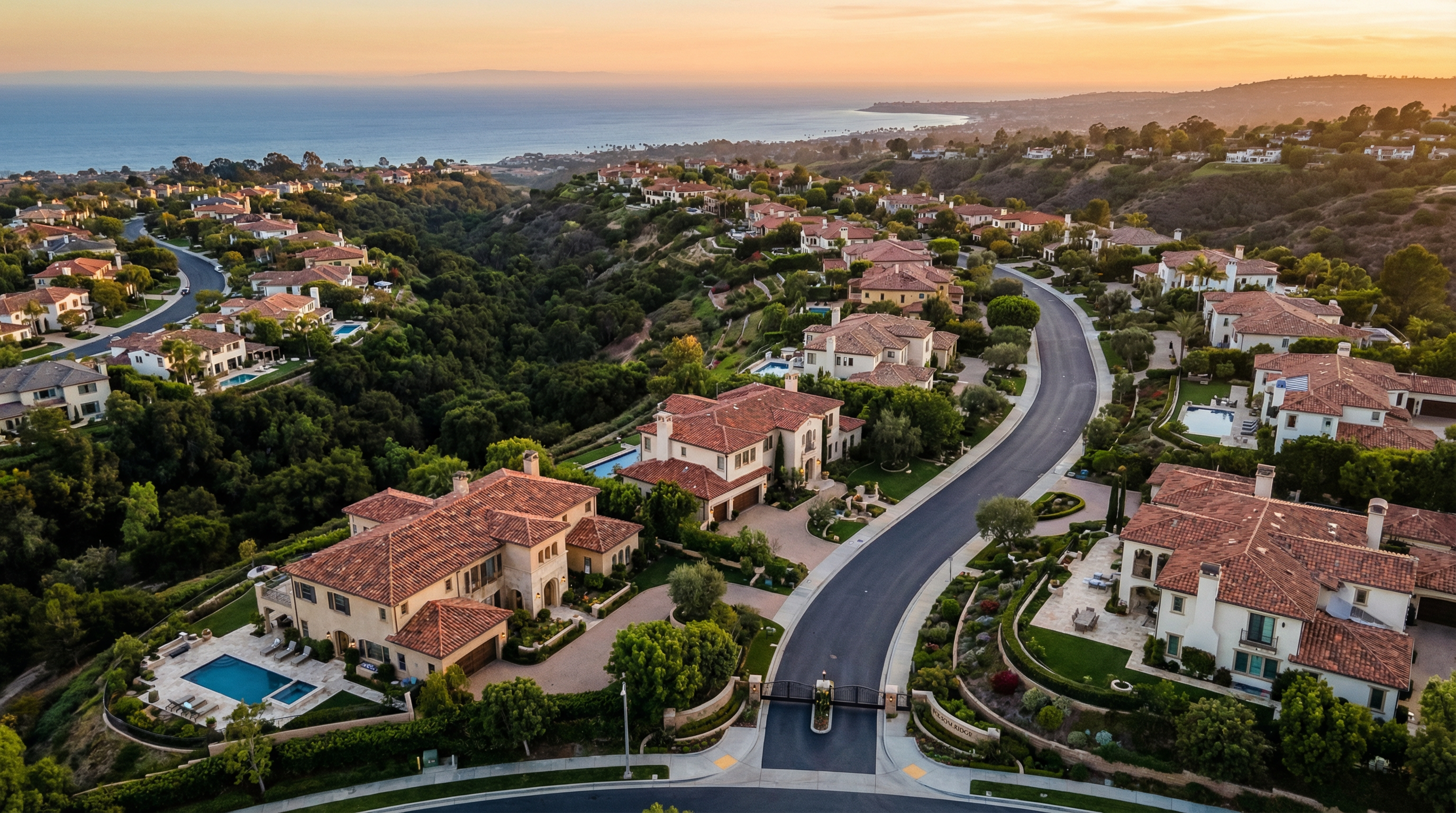 Folsom Ridge neighborhood aerial view